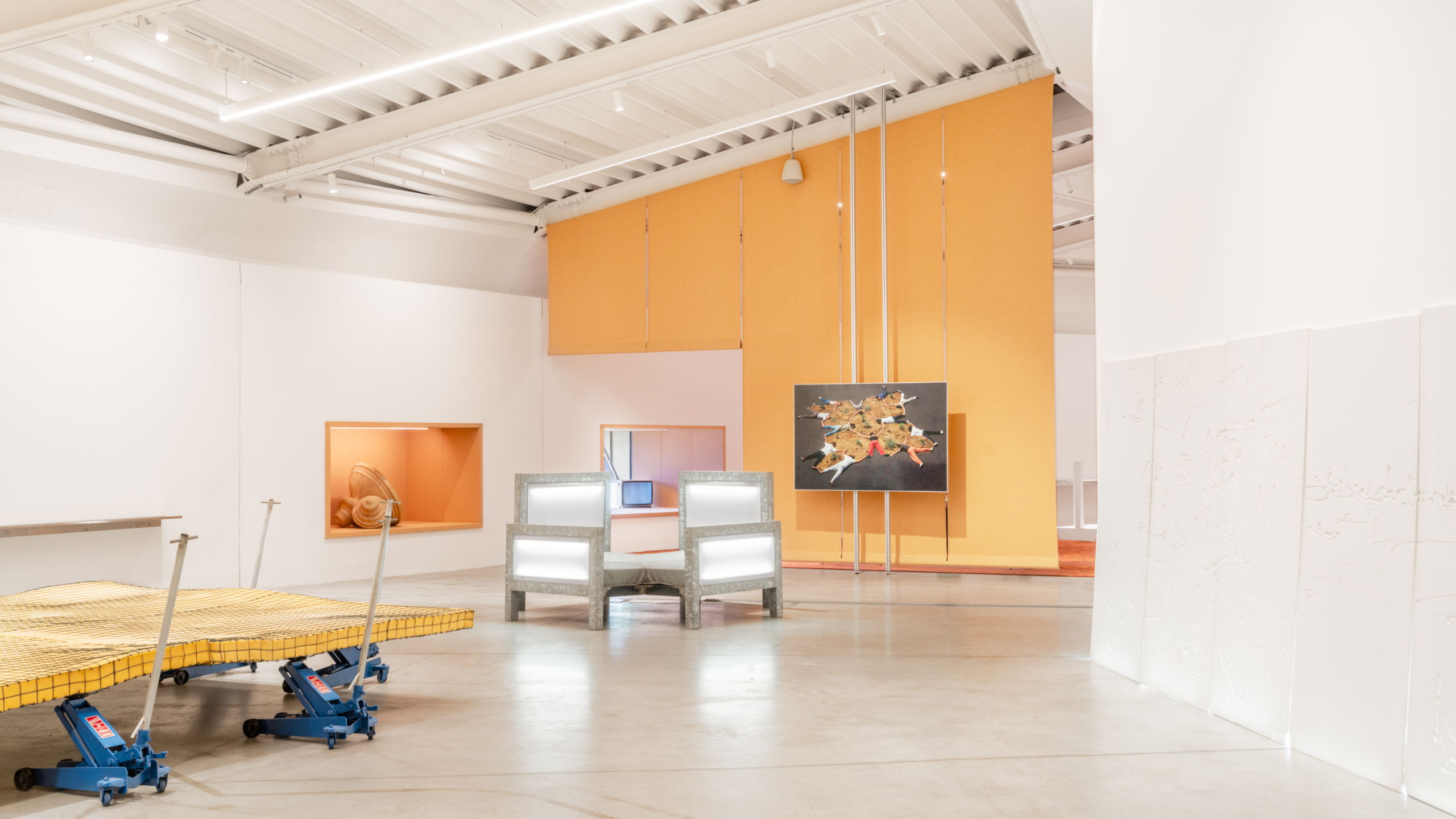 “Eccentrica”, exhibition view, curated by Stefano Collicelli Cagol, exhibition design by Formafantasma. Centro per l’arte contemporanea Luigi Pecci, Prato, 2024.