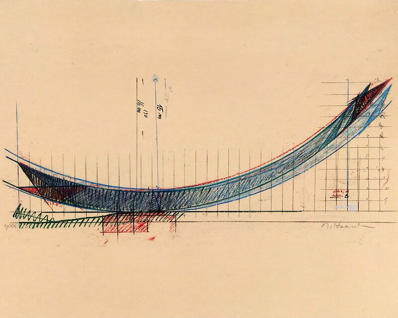 Mauro Staccioli, Prato 88, lithograph, 1989