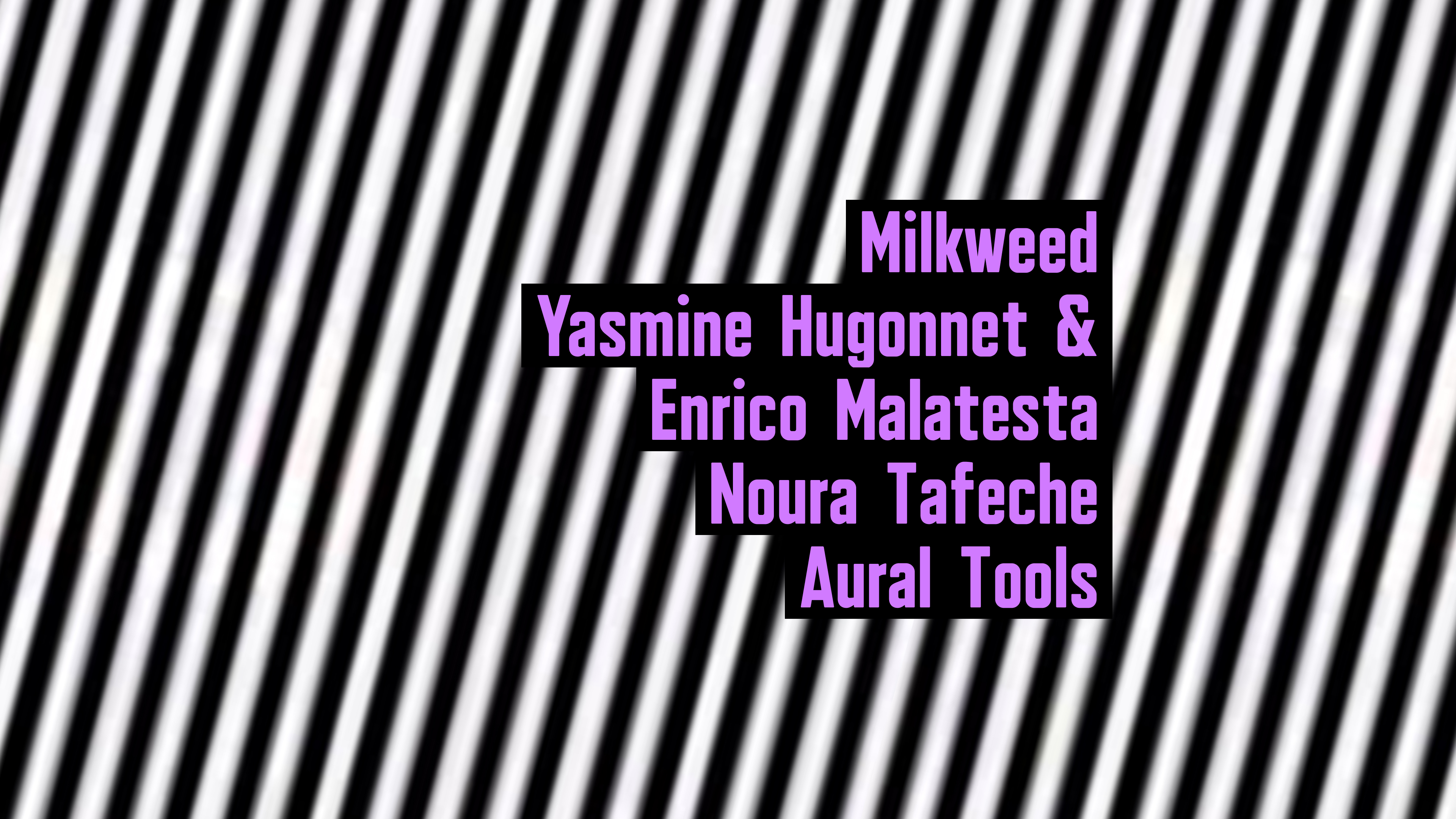Night: e se ci entrassi dentro? w/ Milkweed, Yasmine Hugonnet e Enrico Malatesta, Noura Tafeche, Aural Tools