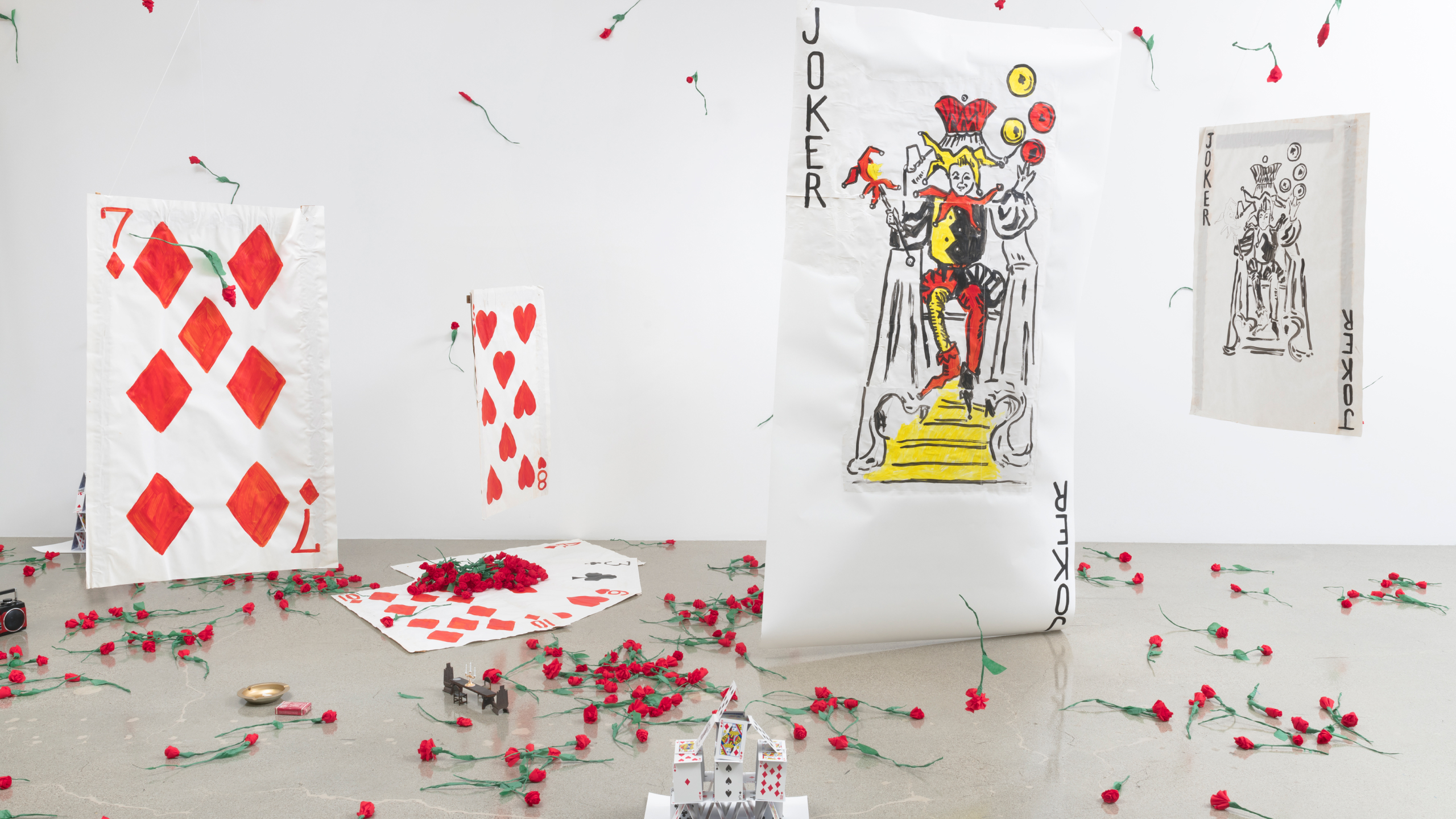 Karen Kilimnik, The Joker Episode of the Avengers, 1991. Mixed media Variable dimensions. Courtesy of the artist and Sprüth Magers