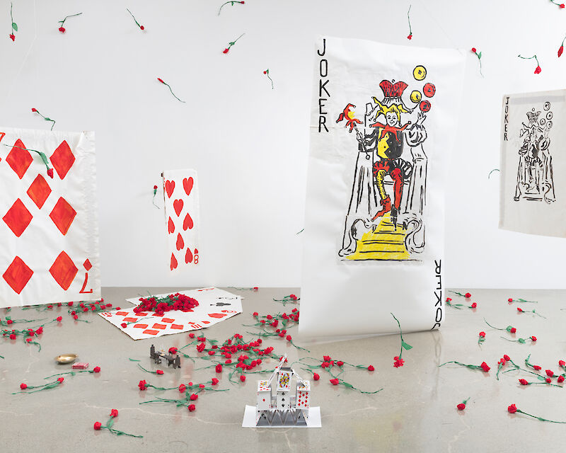 Karen Kilimnik, The Joker Episode of the Avengers, 1991. Mixed media. Variable dimensions. Courtesy of the artist and Sprüth Magers