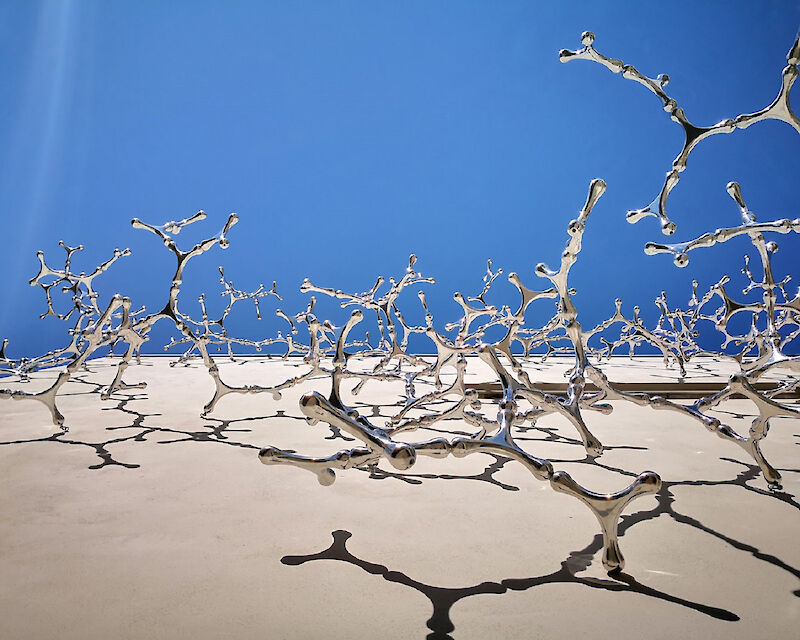 Loris Cecchini, Waterbones, 2018 Installazione permanente, Biblioteca Lazzerini, Prato Collezione Comune di Prato, acquisita in occasione del trentesimo anniversario del Centro per l’arte contemporanea Luigi Pecci (1988–2018)