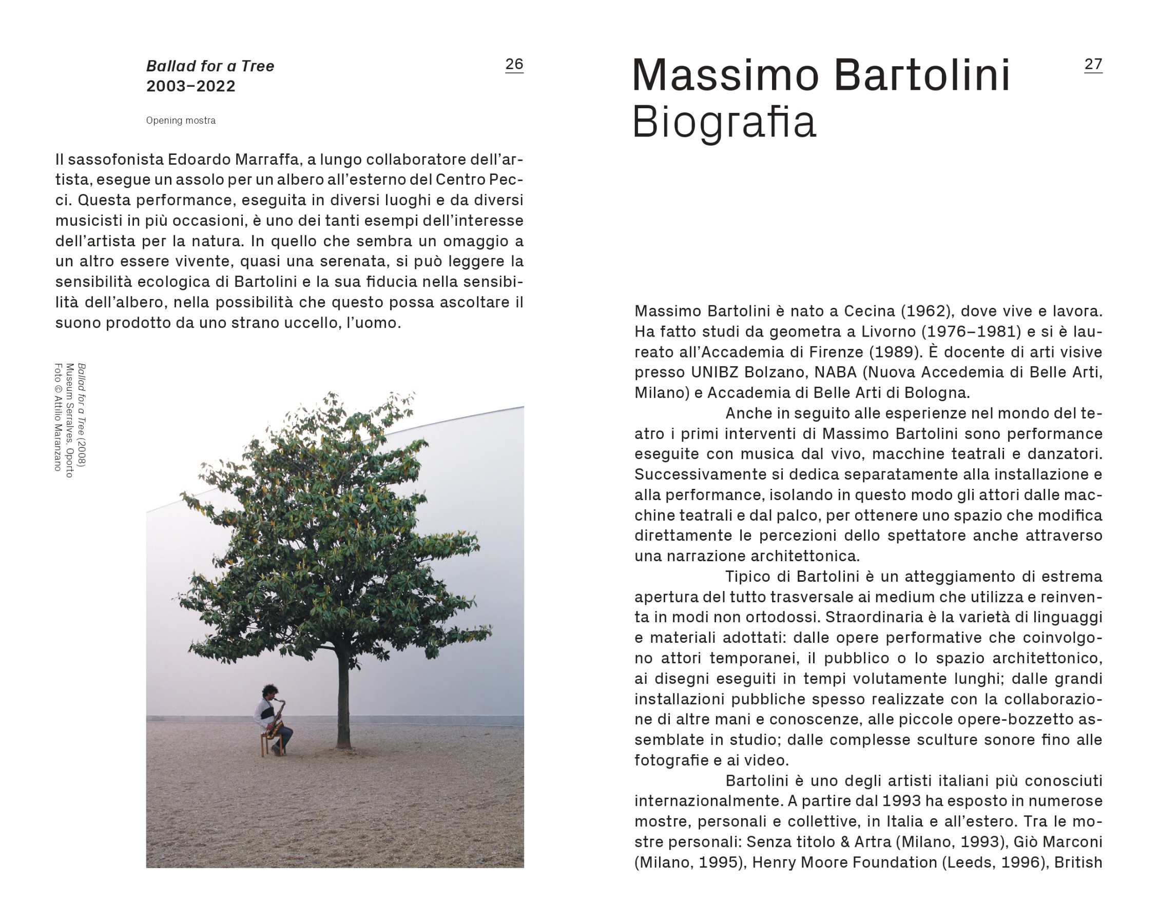 Massimo Bartolini. Hagoromo, booklet della mostra, 2022